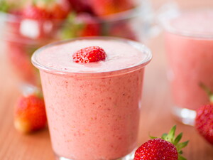 Batido de Fresa con Melocotón